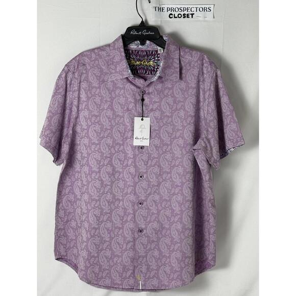 Robert Graham Other - NWT Robert Graham Men's Short Sleeve Button-Up Shirt XL Classic Fit